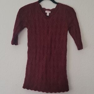 Cat & Jack Maroon Knit Dress